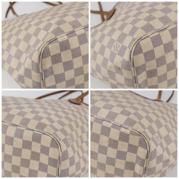 LOUIS VUITTON Damier Azur Neverfull MM Tote Bag N41605 LV Auth 142487 - Picture 14 of 16